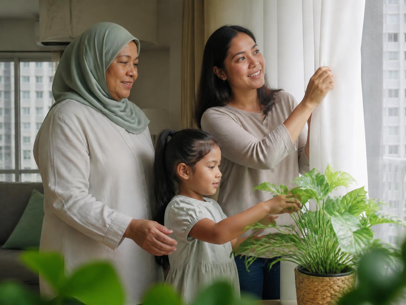 Three generations sharing a bright morning at home, reflecting Pico X Health's focus on wellbeing