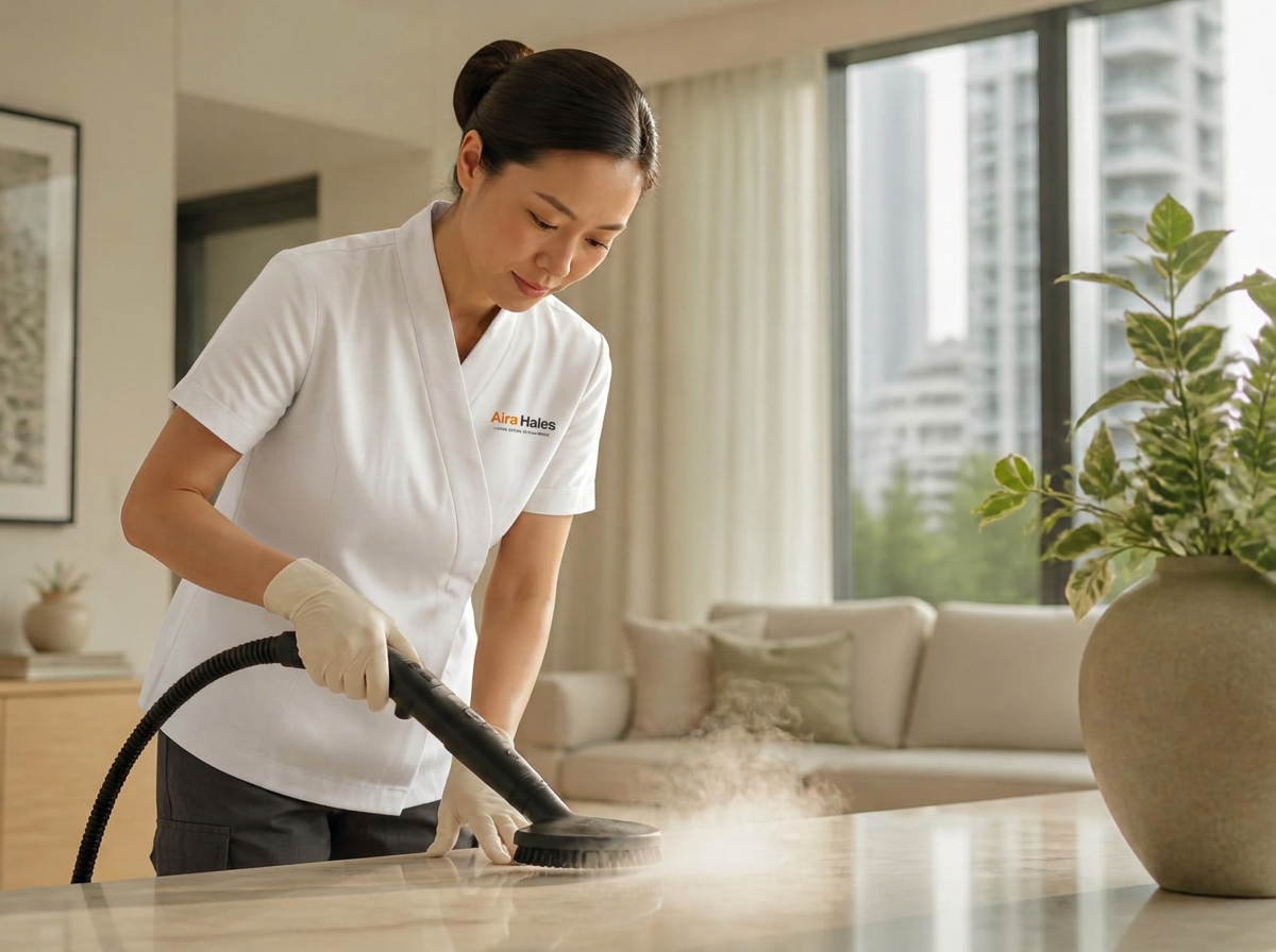 Aira Hales specialists in branded uniforms providing Pico X Care in a calm home